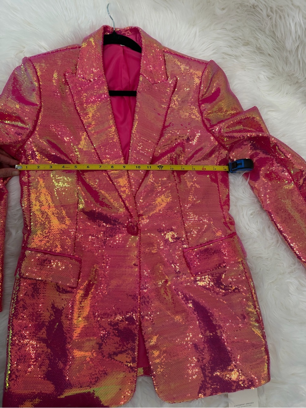 Sequin Pink Blazer & Shorts Suit Set - Picture 15 of 16